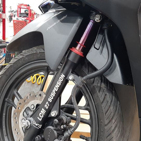 Phuộc trước LCM cho Vario, Click ty vàng/titan