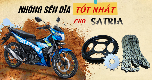 Chọn mua nhông sên dĩa xe Satria nên thay loại nào tốt?
