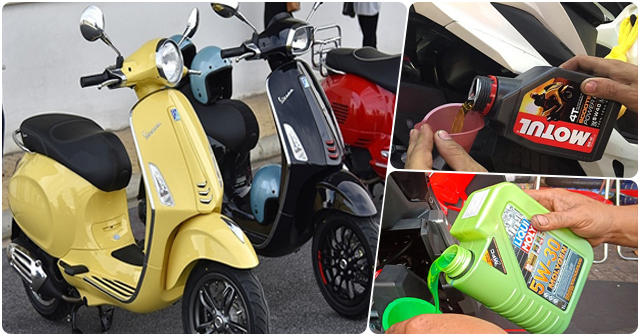 Chọn mua nhớt cho xe Vespa Primavera nên thay loại nào tốt?