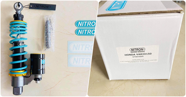 Phuộc Nitron real cho Vario: Đẳng cấp thương hiệu Anh Quốc