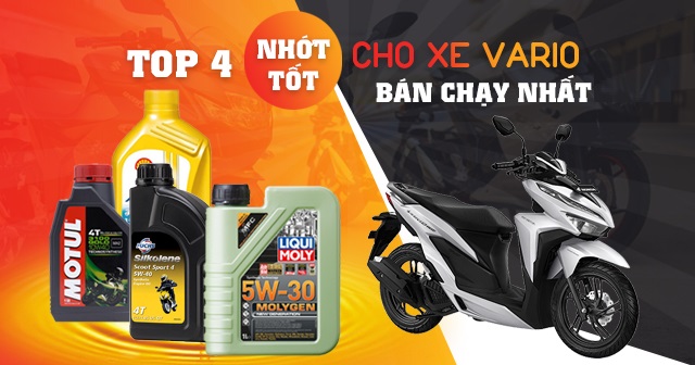 Top 4 nhớt tốt cho xe Vario bán chạy 32Wing32 năm 2026