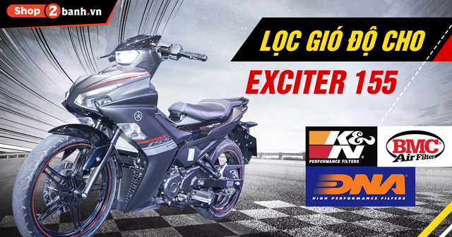 Top 3 lọc gió độ cho xe Exciter 155 bán chạy 32Wing32