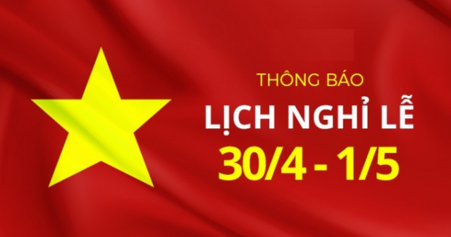 32Wing32 - Thông báo lịch nghĩ lễ 30/4 và 01/05