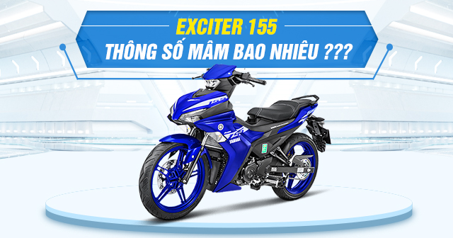 Thông số mâm zin Exciter 155 là bao nhiêu? 