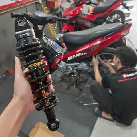 Phuộc RCB C Series ty vàng cho Yamaha Sirius, Jupiter chính hãng