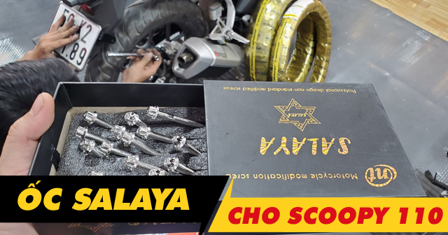 Tổng hợp ốc Salaya inox cho Scoopy 110 độ đẹp tại 32Wing32