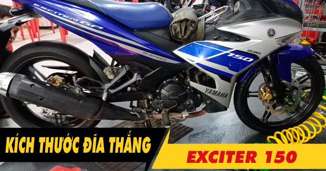 Kích thước đĩa thắng trước sau Exciter 150 bao nhiêu? Thay loại nào phù hợp?