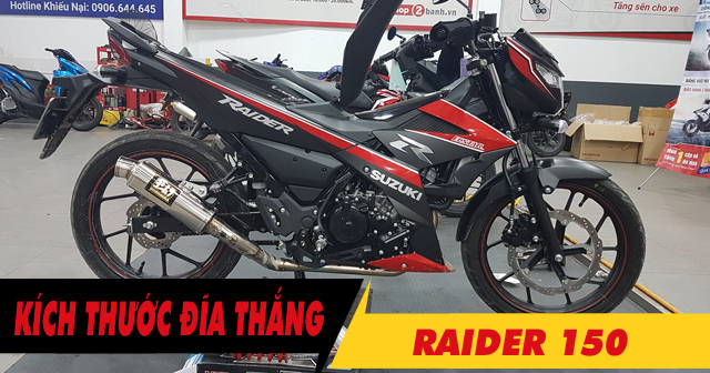 Kích thước đĩa thắng trước sau Raider 150 bao nhiêu? Thay loại nào phù hợp?