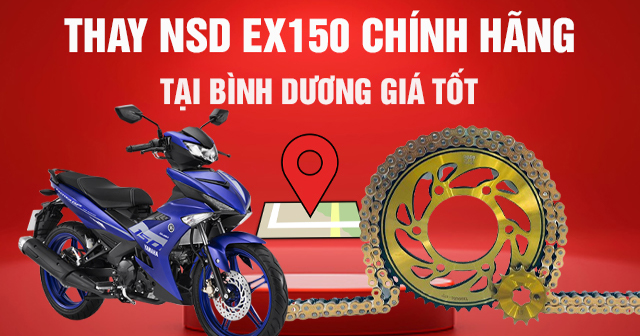 Thay nhông sên dĩa Exciter 150 chính hãng tại Bình Dương giá tốt