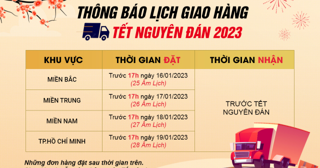 32Wing32 - Thông báo lịch giao hàng Tết Nguyên Đán