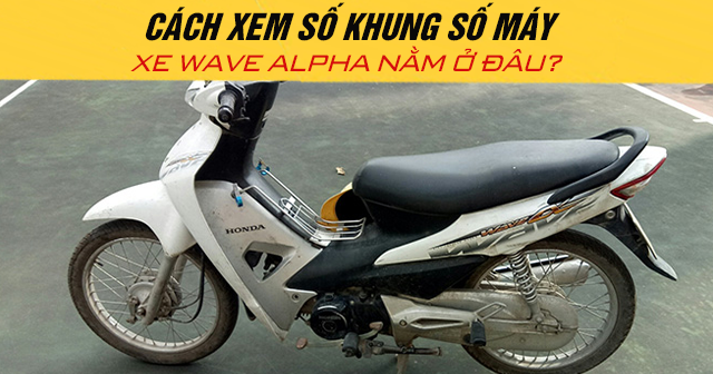 Cách xem số khung số máy xe Wave Alpha nằm ở đâu?