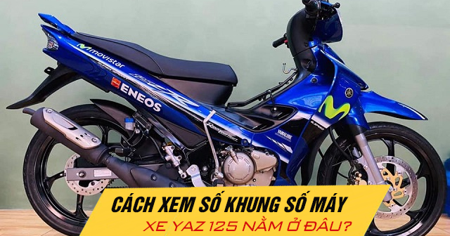 Cách xem số khung số máy xe Yaz 125 nằm ở đâu?
