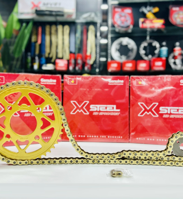 Bộ nhông sên dĩa X1R cho Winner (122L, Vàng)
