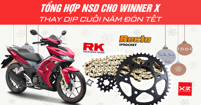 Tổng hợp nhông sên dĩa cho Winner X thay dịp cuối năm đón Tết