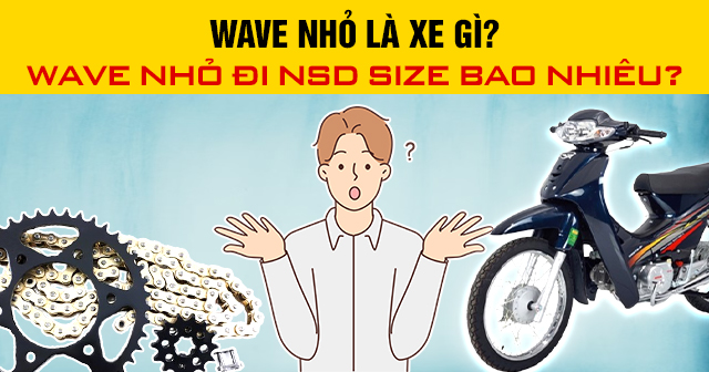 Wave nhỏ là đời nào? Wave nhỏ đi nhông sên dĩa size bao nhiêu?