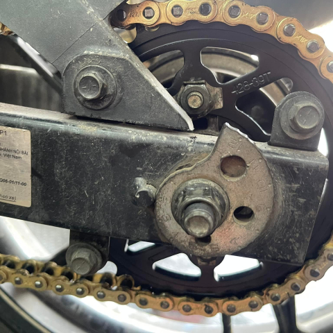 Bộ nhông sên dĩa X1R cho Exciter 135 (114L, Vàng - Crom)