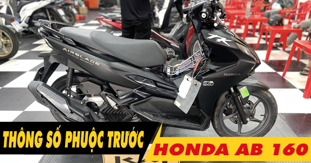 Phuộc trước AB 160 có đường kính ty phuộc là bao nhiêu?