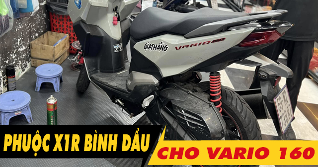 Tư vấn xe Vario 160 lên phuộc sau X1R bình dầu có tốt không?