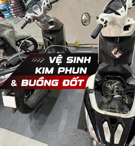Vệ sinh buồng đốt và kim phun xăng