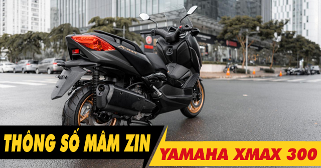 Thông số mâm zin Yamaha Xmax 300 là bao nhiêu inch?