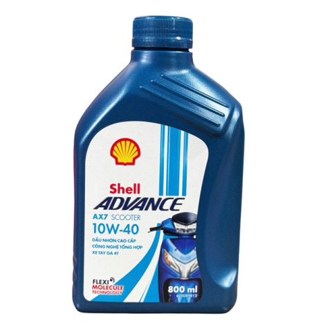 Nhớt Shell Advance AX7 Scooter 10W40 0.8L