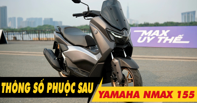Thông số phuộc sau Yamaha Nmax 155 cao bao nhiêu mm?
