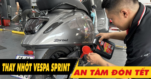Chọn dầu nhớt tốt cho Vespa Sprint thay dịp cuối năm an tâm đón Tết 2026