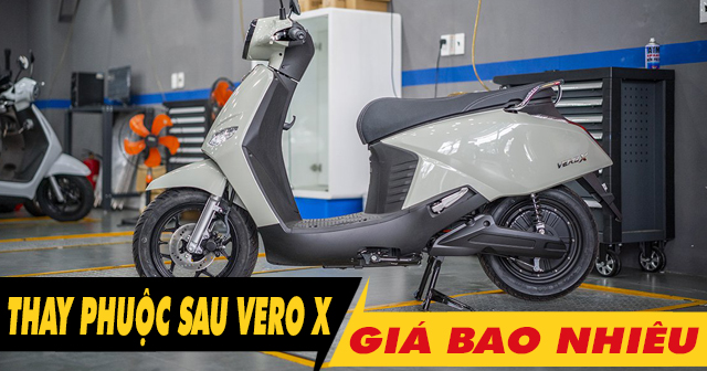 Thay nhún giảm xóc sau xe điện Vero X giá bao nhiêu?
