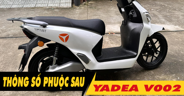 Thông số phuộc sau xe điện Yadea V002 cao bao nhiêu?