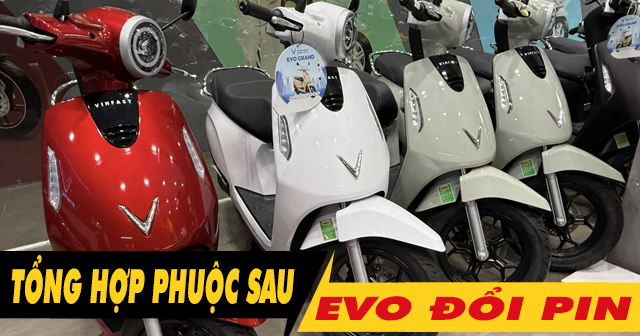 Tổng hợp phuộc sau xe Evo đổi pin nhún êm mới hiện nay