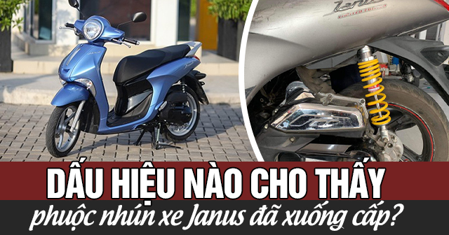 Dấu hiệu nào cho thấy phuộc nhún xe Janus đã xuống cấp?