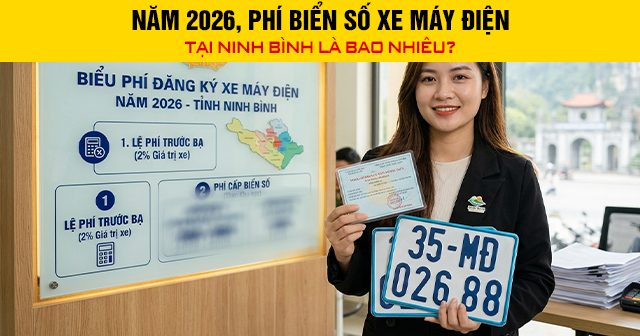 Năm 2026, Phí biển số xe máy điện tại Ninh Bình là bao nhiêu?