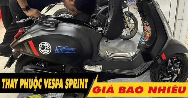 Thay nhún giảm xóc xe Vespa Sprint giá bao nhiêu?