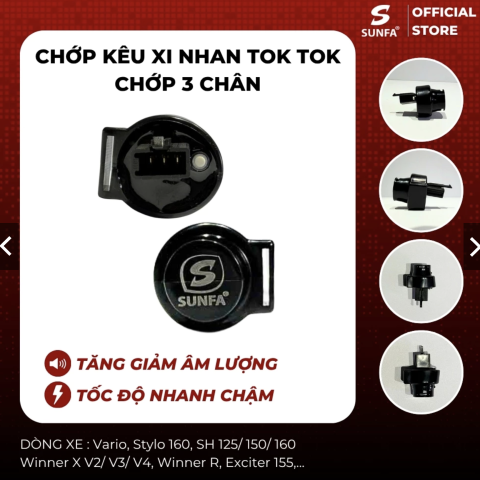 Cục chớp xinhan kêu tok tok Sunfa 3 chân dành cho xe 32 Win game nhà cái trực tuyến