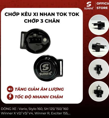 Cục chớp xinhan kêu tok tok Sunfa 3 chân dành cho xe 32 Win game nhà cái trực tuyến