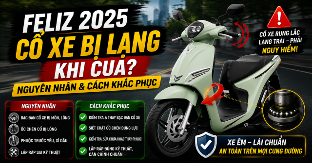 Feliz 2025 cổ xe bị lạng khi cua: Nguyên nhân và cách khắc phục