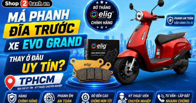 Má phanh đĩa trước xe Evo Grand thay ở đâu uy tín TPHCM?