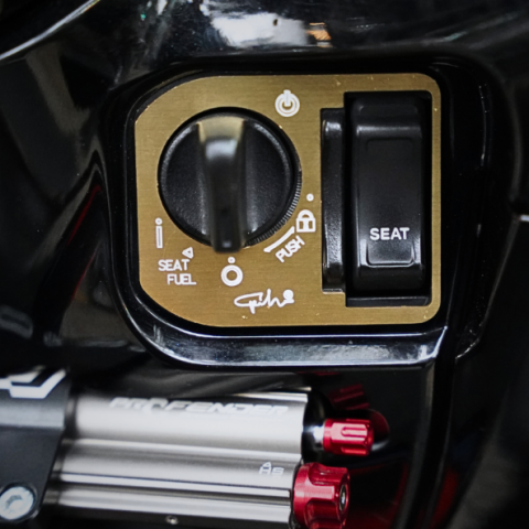 Miếng dán ổ khoá smartkey GH Racing nhôm CNC
