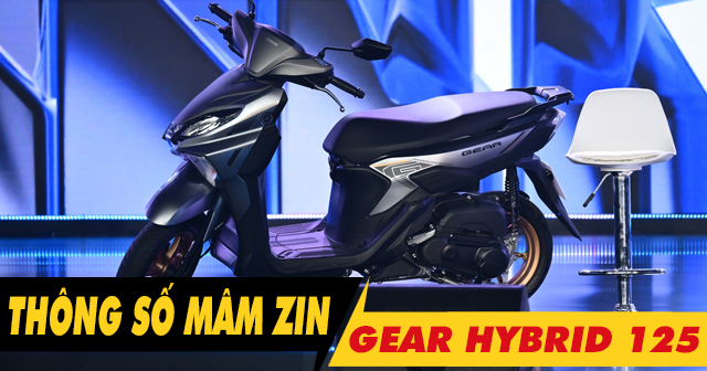 Thông số mâm zin Yamaha Gear Hybrid 125 là bao nhiêu inch?
