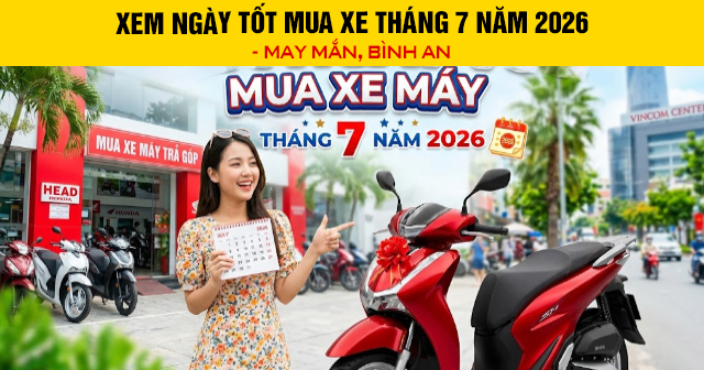 Xem ngày tốt mua xe tháng 7 năm 2026 - May mắn, bình an