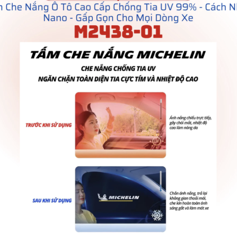 Bộ che nắng xe Ô tô Michelin M2438-01(set 4 cái)