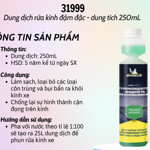 Chai rửa kính chắn gió xe Ô tô siêu đậm đặc Michelin-W31999