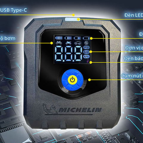 Máy bơm lốp Michelin M2567 không dây chính hãng